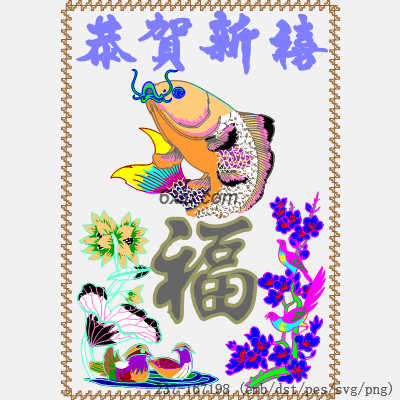 svg矢量绣花图下载