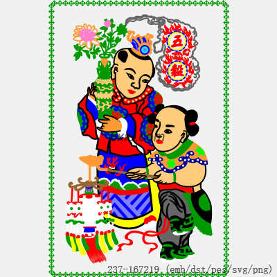 svg矢量绣花图下载