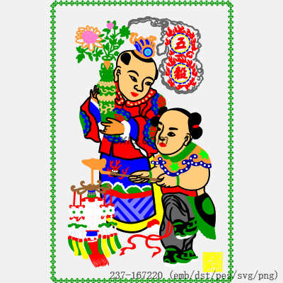 svg矢量绣花图下载