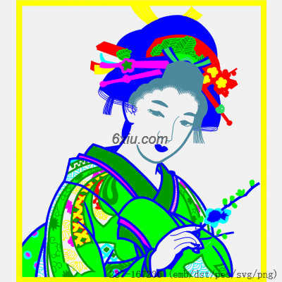 svg矢量绣花图下载