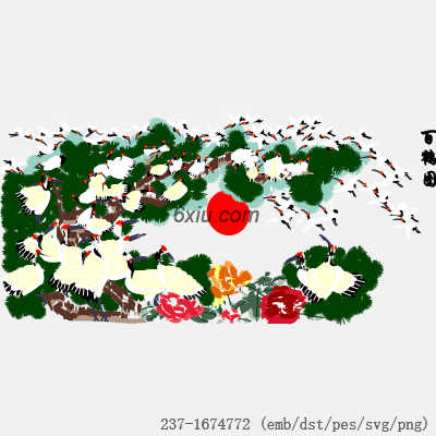 svg矢量绣花图下载