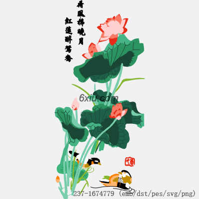 svg矢量绣花图下载