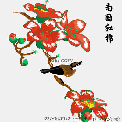 svg矢量绣花图下载