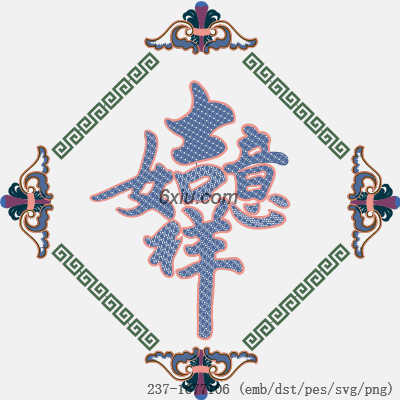 svg矢量绣花图下载