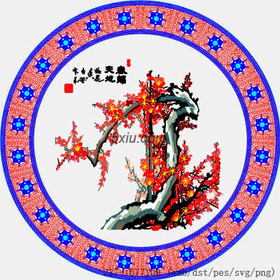 svg矢量绣花图下载