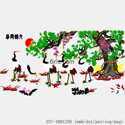 svg矢量绣花图下载