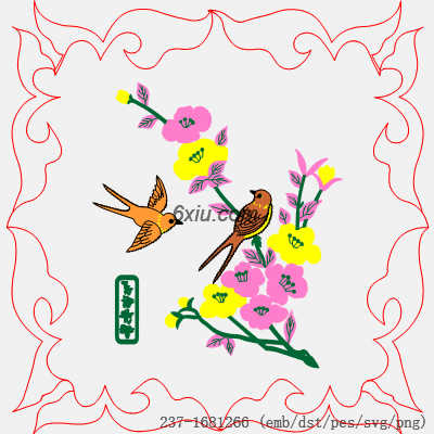 svg矢量绣花图下载