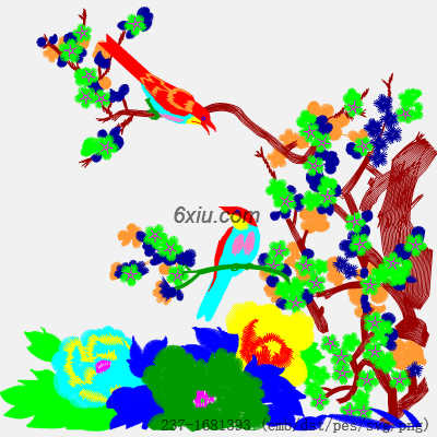 svg矢量绣花图下载