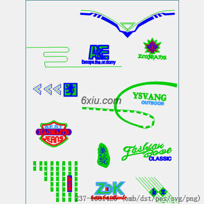svg矢量绣花图下载
