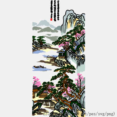 svg矢量绣花图下载