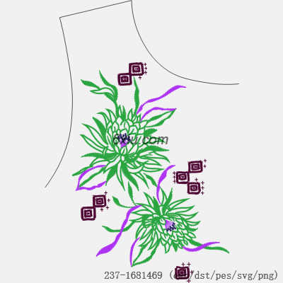 svg矢量绣花图下载