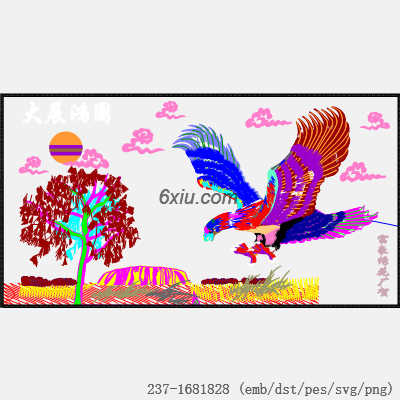 svg矢量绣花图下载