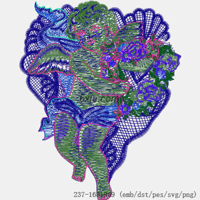 svg矢量绣花图下载