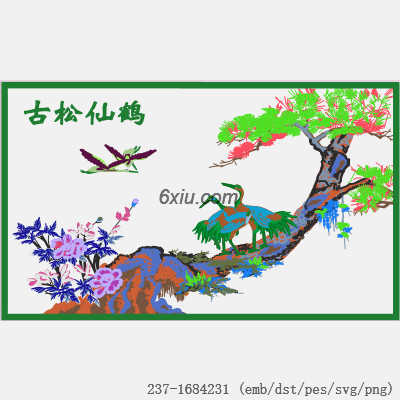 svg矢量绣花图下载