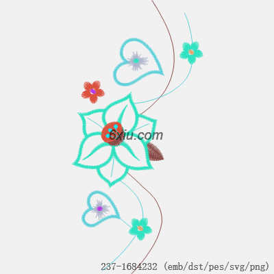 svg矢量绣花图下载