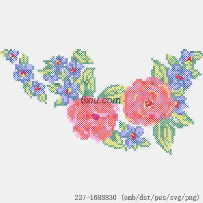 svg矢量绣花图下载