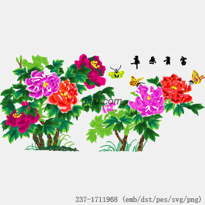 svg矢量绣花图下载