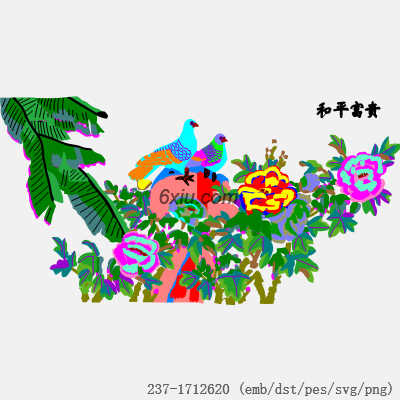 svg矢量绣花图下载