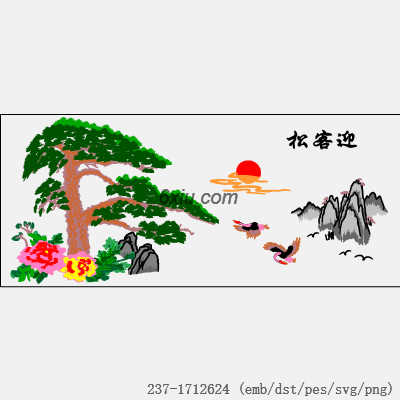 svg矢量绣花图下载