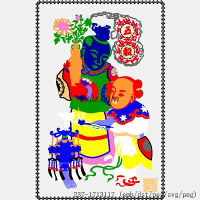 svg矢量绣花图下载