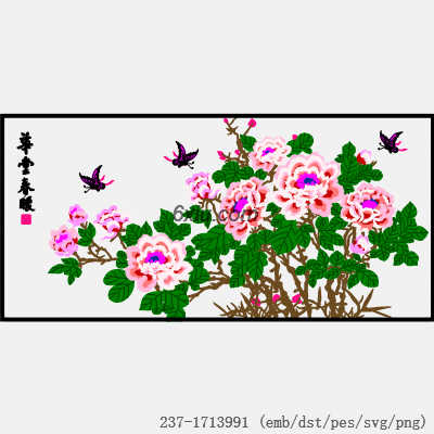 svg矢量绣花图下载