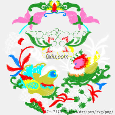 svg矢量绣花图下载