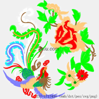 svg矢量绣花图下载