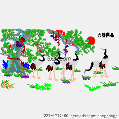 svg矢量绣花图下载