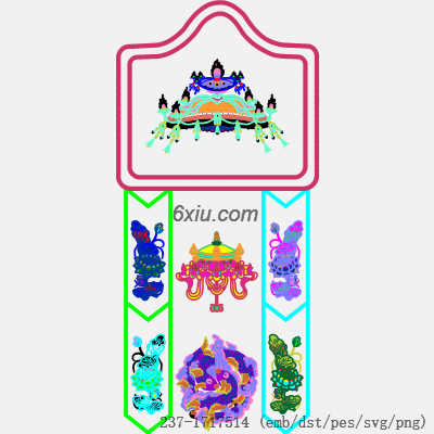 svg矢量绣花图下载