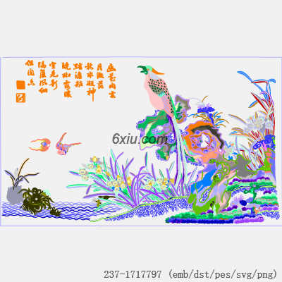 svg矢量绣花图下载