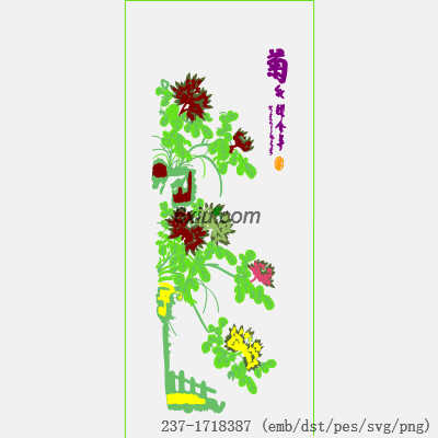 svg矢量绣花图下载