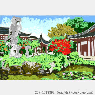 svg矢量绣花图下载