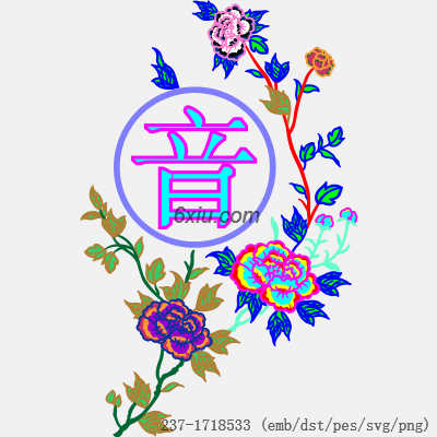 svg矢量绣花图下载