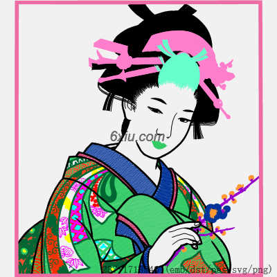 svg矢量绣花图下载