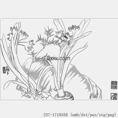 svg矢量绣花图下载