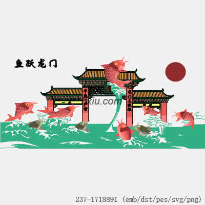 svg矢量绣花图下载
