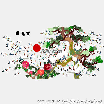 svg矢量绣花图下载