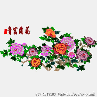svg矢量绣花图下载