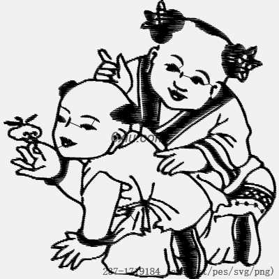 svg矢量绣花图下载