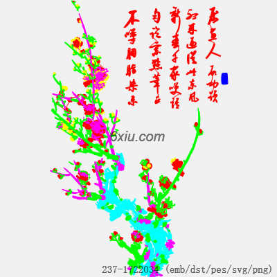 svg矢量绣花图下载