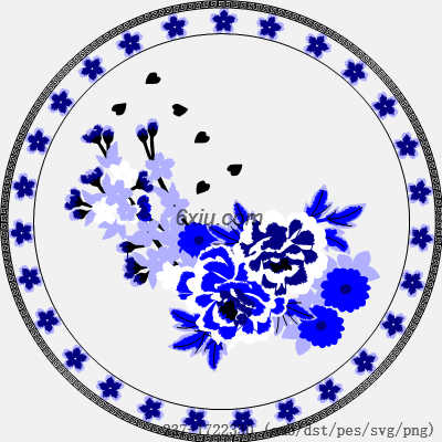 svg矢量绣花图下载