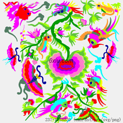 svg矢量绣花图下载