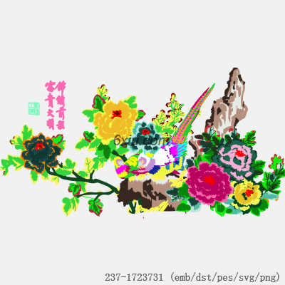 svg矢量绣花图下载