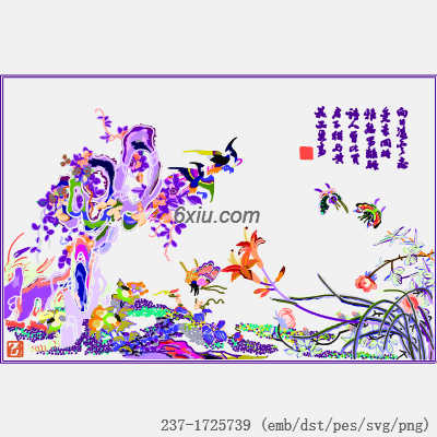 svg矢量绣花图下载