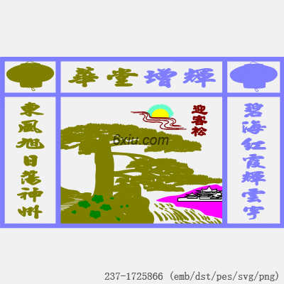 svg矢量绣花图下载