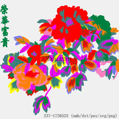 svg矢量绣花图下载
