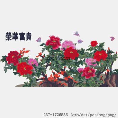 svg矢量绣花图下载