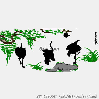 svg矢量绣花图下载
