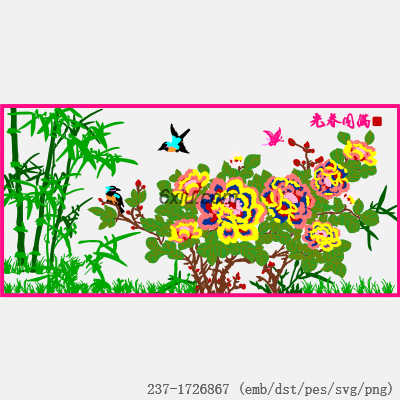 svg矢量绣花图下载