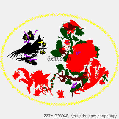 svg矢量绣花图下载